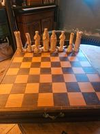 Vintage Schaakspel met Handgesneden Stukken, Antiek en Kunst, Ophalen of Verzenden