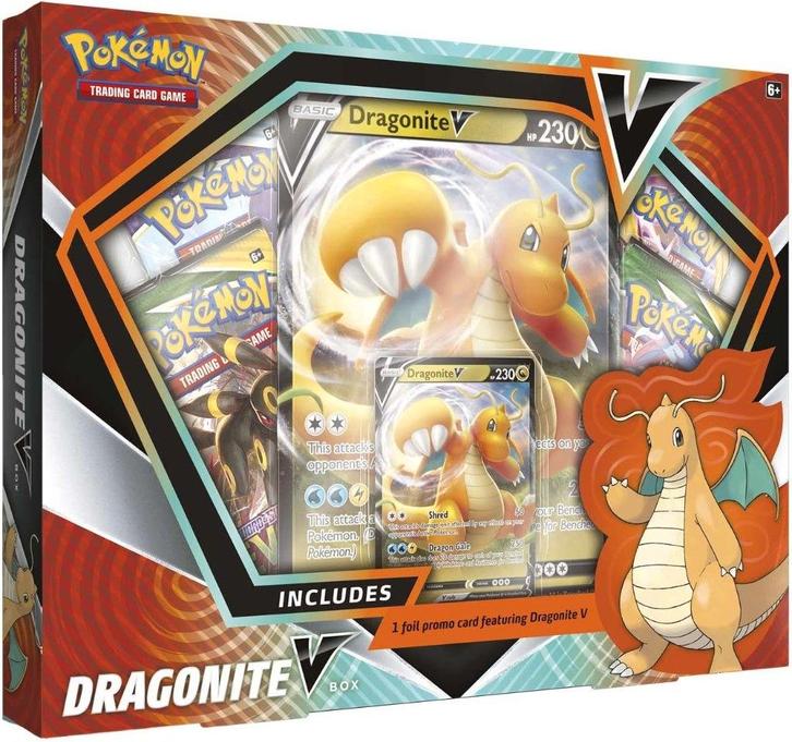 Pokémon Dragonite V Collection Box Evolving Skies, Hobby en Vrije tijd, Verzamelkaartspellen | Pokémon, Nieuw, Boosterbox, Foil