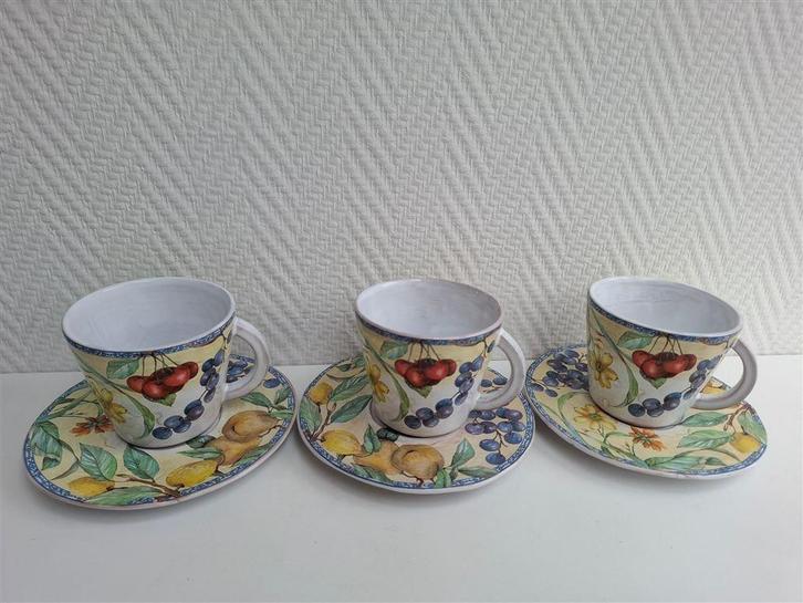 Toscana Italië ICC kop en schotels, Versilia, Huis en Inrichting, Keuken | Servies, Zo goed als nieuw, Bord(en), Wedgwood, Aardewerk
