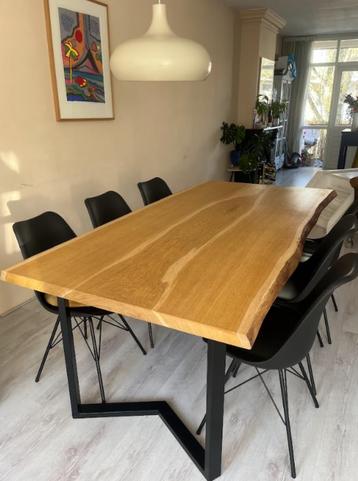 Handgemaakte industriele eettafel 100x200cm perfecte staat! beschikbaar voor biedingen