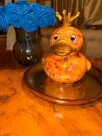 Pomme-Pidou Spaarpot Ducky - Oranje met Vlinders, Ophalen of Verzenden, Nieuw, Overige materialen, Dier