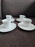 NESPRESSO espresso kopjes Andrée Putman , bruine strip, 4 st, Ophalen of Verzenden, Zo goed als nieuw, Porselein