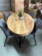 Mooie nieuwe set: ovale eettafel met 4 stoelen slechts € 500, Ophalen, Hout, Overige kleuren, Nieuw