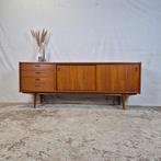 Vintage jaren 60 teak scandinavisch sideboard tv meubel, Ophalen, Gebruikt, Teakhout, 200 cm of meer