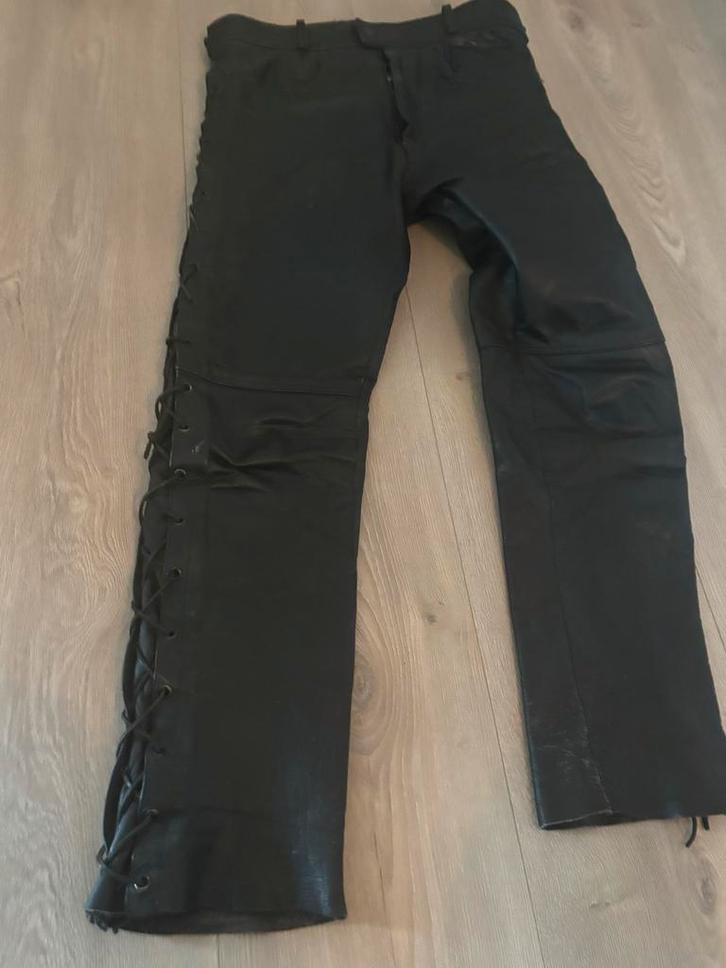 Zwarte leren broek met vetersluiting, Motoren, Kleding | Motorkleding, Broek | leer, Dames, Heren, Ophalen