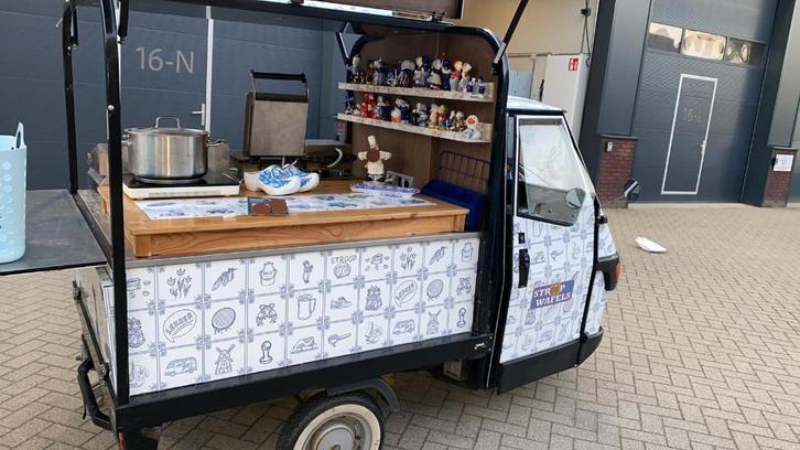 Te koop: Unieke Stroopwafel Piaggio met transport Trailer, Zakelijke goederen, Overige Zakelijke goederen, Ophalen of Verzenden
