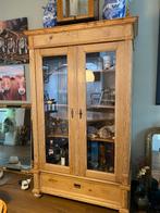 Vitrinekast hout, Huis en Inrichting, Ophalen, Gebruikt, Met deur(en), Landelijk