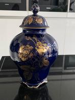 Antieke Lindner tosca ‘Echt Cobalt’ Germany dekselvaas, Antiek en Kunst, Ophalen of Verzenden