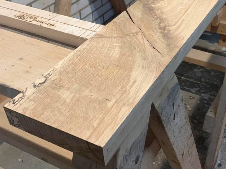 Mooie eiken plank - 140x15x3.5cm - Gedroogd & Geschuurd, Huis en Inrichting, Woonaccessoires | Wandplanken en Boekenplanken, Nieuw