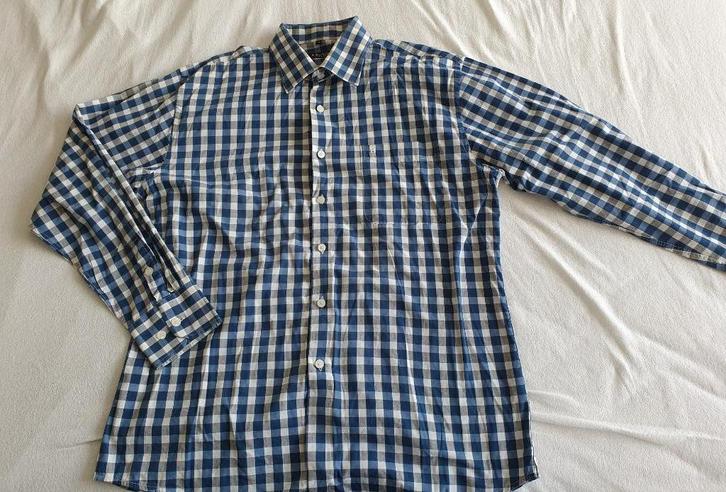 Geruit overhemd, Kleding | Heren, Overhemden, Nieuw, Halswijdte 43/44 (XL), Blauw, Ophalen of Verzenden