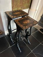 Antieke hoge laktafeltjes, Ophalen, Rechthoekig, Minder dan 55 cm, 60 cm of meer