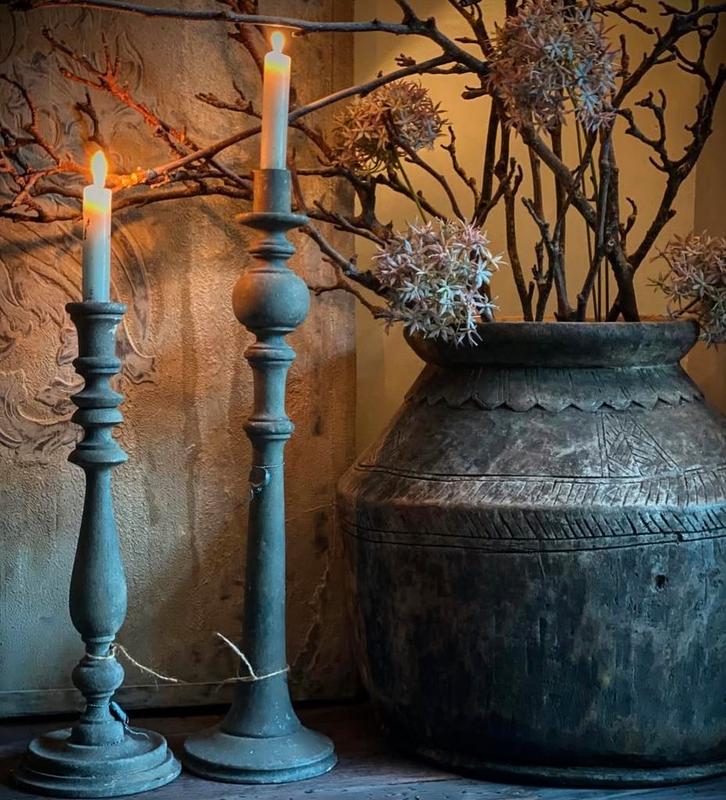 XXL Houten Hoffz Kruik - Uniek Exemplaar, Huis en Inrichting, Woonaccessoires | Vazen, Gebruikt, Overige kleuren, Minder dan 50 cm