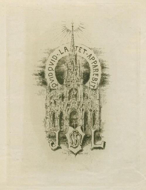 Ex Libris Frankrijk Jules Adeline, Antiek en Kunst, Kunst | Etsen en Gravures, Verzenden