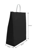 Papieren draagtasje 190x210 mm Zwart 100 stuks, Ophalen of Verzenden, Nieuw, Overige
