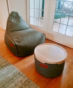 Mooie Sackit Zitzakstoel Cobana Lounge met pouf, Huis en Inrichting, Zitzakken, Ophalen, Zo goed als nieuw, Grijs, Zitzakstoel