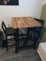 Tybyn bartafel + 2 Nordvikken barstoelen, Huis en Inrichting, Tafels | Eettafels, Ophalen, Gebruikt, 100 tot 150 cm, 50 tot 100 cm