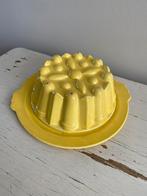 Vintage aardewerk puddingvorm met onderbord, Ophalen of Verzenden