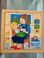 Rolf/Jaklien, Groot, HOUTEN PUZZEL"Baby Fles Geven", Izgst!, Kinderen en Baby's, Ophalen of Verzenden, Minder dan 10 stukjes, Zo goed als nieuw