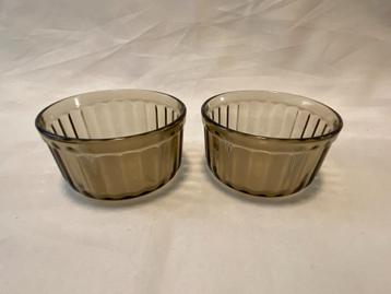 Retro Set van 2 Arcopal France dessert schaaltje Soufflebakj beschikbaar voor biedingen