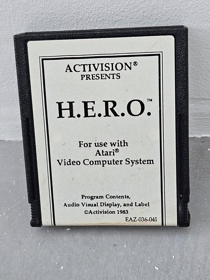 Atari 2600 H.E.R.O. - Activision Klassieker, Spelcomputers en Games, Games | Atari, Gebruikt, Atari 2600, Avontuur en Actie, 1 speler