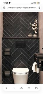 VT wonen badkamer tegels zwart, Doe-het-zelf en Verbouw, Tegels, Ophalen, Nieuw, Minder dan 20 cm, 20 tot 40 cm