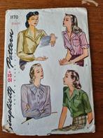 Simplicity 1170 vintage patroon blouse, Ophalen of Verzenden, Vrouw, Overige merken