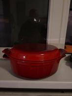 Rode Gietijzeren Braadpan, Ophalen, Zo goed als nieuw, Koekenpan of Braadpan, Gietijzer