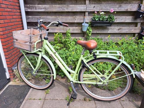 Giant Damesfiets - Met handig krat voor (boeken)tas, Fietsen en Brommers, Fietsen | Dames | Damesfietsen, Gebruikt, Giant, Versnellingen