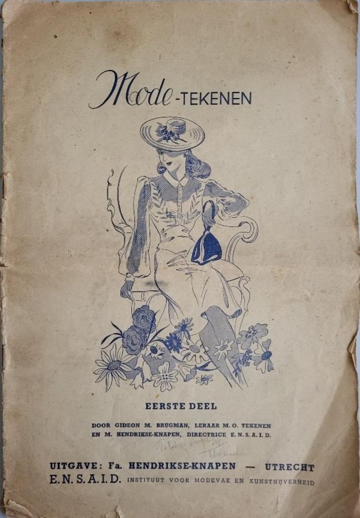 Lesmateriaal uit 1949/1950 Modevakschool, Hobby en Vrije tijd, Kledingpatronen, Gebruikt, Vrouw, Overige merken, Ophalen of Verzenden