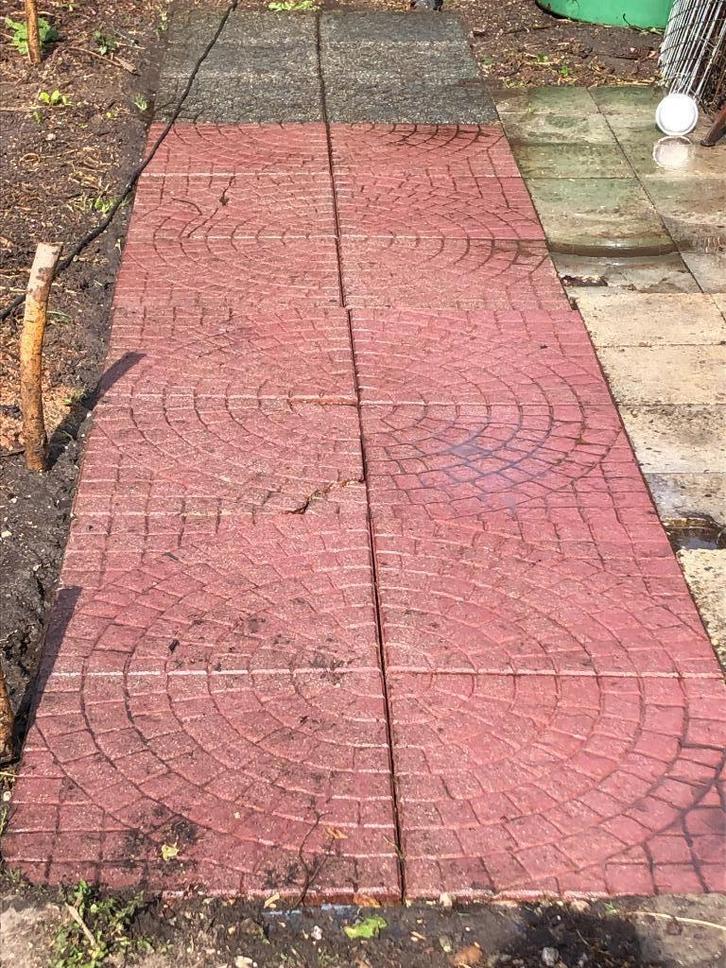 Siertegels cirkel, Tuin en Terras, Tegels en Klinkers, Gebruikt, Klinkers, Beton, 5 tot 10 m², Ophalen