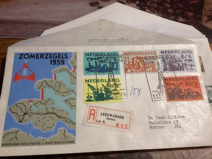 No6075 E38 aangetekend Leeuwarden Heb ook van Nederland, Postzegels en Munten, Postzegels | Eerstedagenveloppen, Beschreven, Nederland