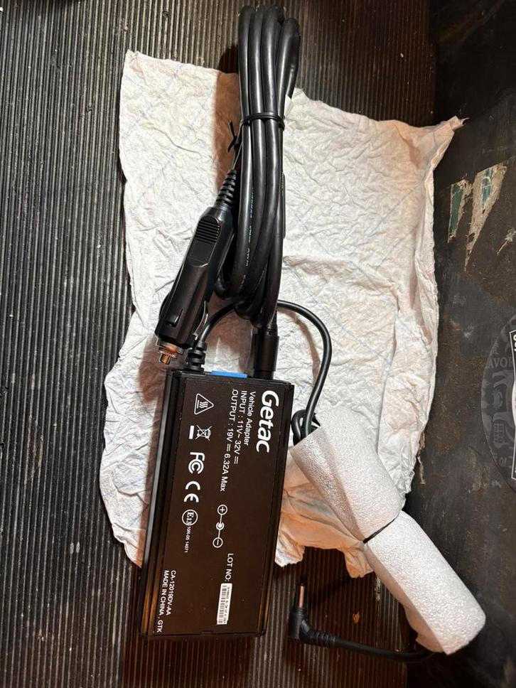 Nieuwe Getac Vehicle Adapter 19 V / 6,32 A DC Input 11–32 V), Computers en Software, Laptop-opladers, Zo goed als nieuw, Ophalen of Verzenden