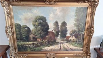 Prachtig Landelijk Landschap – Olieverf op Doek  beschikbaar voor biedingen