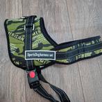 Honden tuigje met stoere groene print, maat S of L nieuw in, Ophalen, Zo goed als nieuw