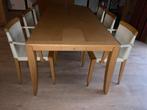 Giorgetti Chi Wing Lo maple eettafel met 6 Aro stoelen, Ophalen, Gebruikt, 200 cm of meer, 50 tot 100 cm