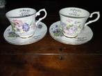 Springfield porceleinen kop en schotels Flower of the month, Verzamelen, Ophalen of Verzenden, Zo goed als nieuw, Porselein, Kop en/of schotel