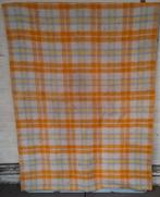 Vintage Woolmark deken geruit 150 x 220 cm, Ophalen of Verzenden, Gebruikt