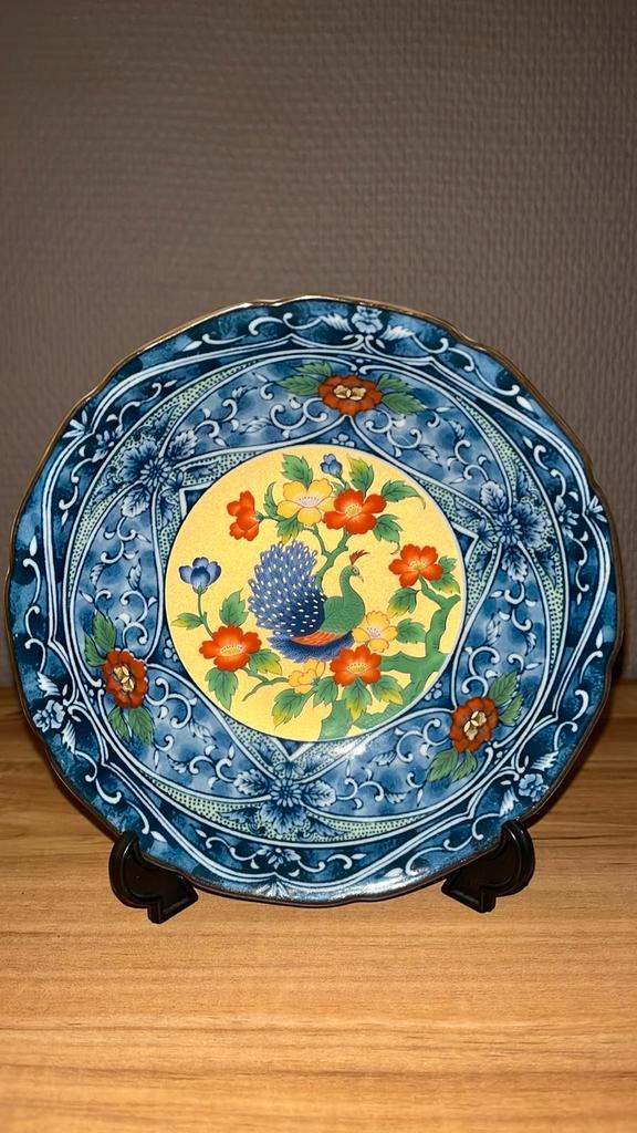 Decoratief Bord met Pauw, Antiek en Kunst, Antiek | Schalen, Ophalen of Verzenden