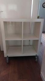 Ikea Kallax kast met wielen - 4 vakken, Ophalen, Gebruikt, 50 tot 100 cm, Minder dan 100 cm