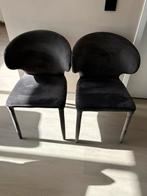 Grijze Velvet Eetkamerstoelen - Karwei, Huis en Inrichting, Stoelen, Ophalen, Grijs