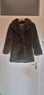Faux fur jas donkergroen, Ophalen of Verzenden, Zo goed als nieuw, Groen