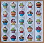 75 x stickers cupcake, Ophalen of Verzenden, Zo goed als nieuw
