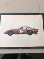 Ferrari GTO tekening, Ophalen of Verzenden, Auto's