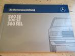 Instructieboek Mercedes 260 SE, 300 SE, 300 SEL W126 1985, Auto diversen, Ophalen of Verzenden