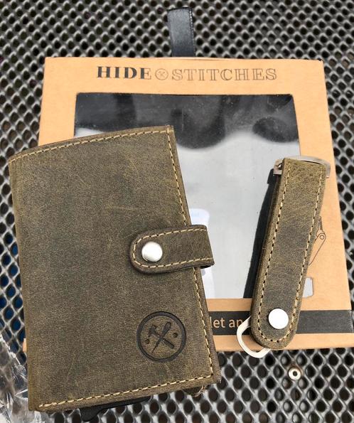 Nieuwe nubuckleren Hide & Stitches safety wallet gift sets, Sieraden, Tassen en Uiterlijk, Portemonnees, Nieuw, Overige merken