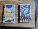Pokémon Let's Go Pikachu en Rollercoaster Tycoon Adventures, Avontuur en Actie, Gebruikt, Online, 2 spelers