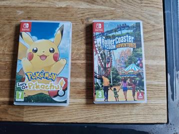 Pokémon Let's Go Pikachu en Rollercoaster Tycoon Adventures beschikbaar voor biedingen