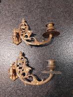 Koperen draai kandelaar muur kaarsenhouder, Antiek en Kunst, Ophalen of Verzenden, Koper of Brons