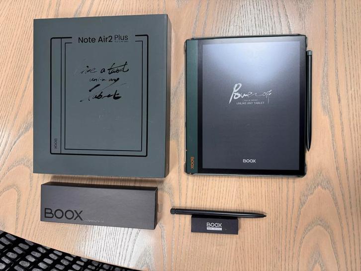 Onyx BOOX Note Air 2 Plus + case + Pen2 Pro compleet in doos, Computers en Software, E-readers, Zo goed als nieuw, Bluetooth, Touchscreen
