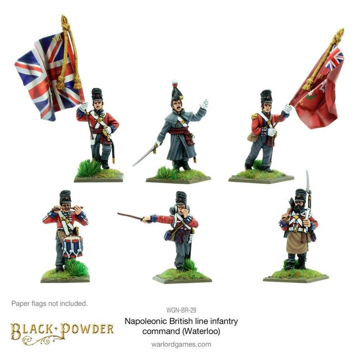 Napoleonic British Line Infantry Command (nr. 2), Hobby en Vrije tijd, Wargaming, Nieuw, Historisch, Figuurtje(s), Ophalen of Verzenden